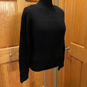 Ann Taylor Cropped Sweater Zipper Detail